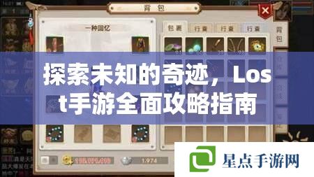 探索未知的奇跡，Lost手游全面攻略指南