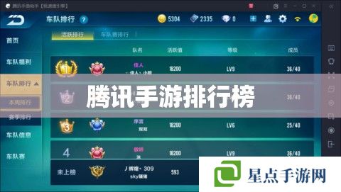 騰訊手游排行榜